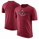 Miami Heat Red Nike Practice Performance T-Shirt